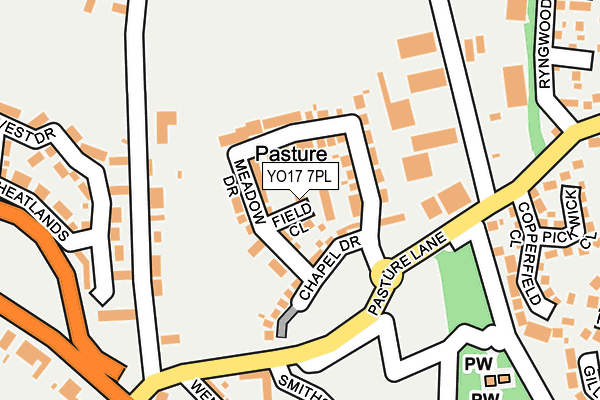 YO17 7PL map - OS OpenMap – Local (Ordnance Survey)