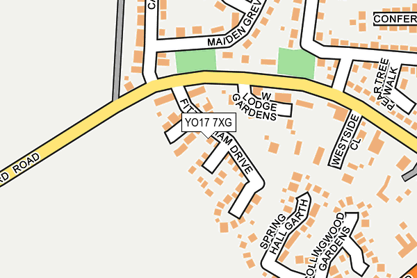 YO17 7XG map - OS OpenMap – Local (Ordnance Survey)
