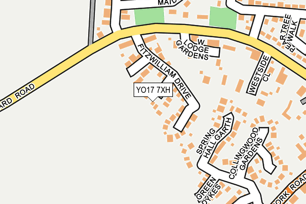 YO17 7XH map - OS OpenMap – Local (Ordnance Survey)