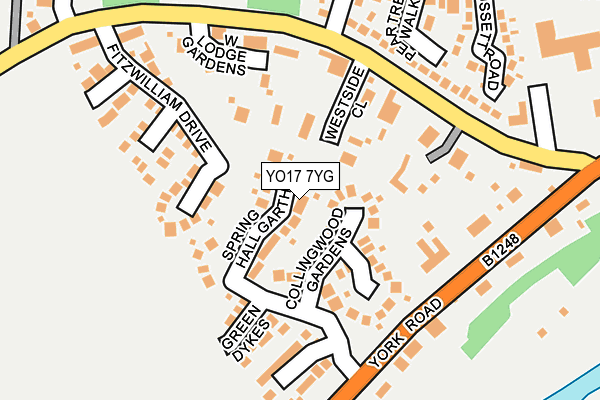 YO17 7YG map - OS OpenMap – Local (Ordnance Survey)
