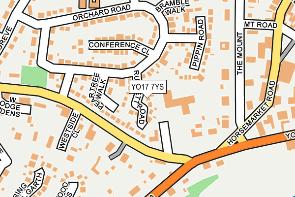 YO17 7YS map - OS OpenMap – Local (Ordnance Survey)