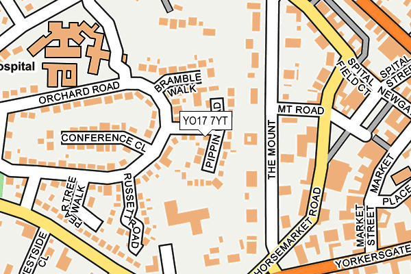 YO17 7YT map - OS OpenMap – Local (Ordnance Survey)