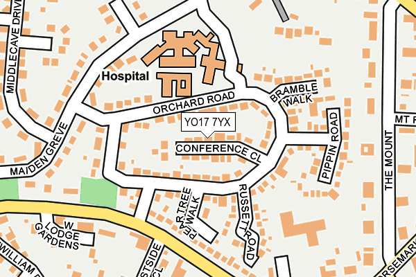 YO17 7YX map - OS OpenMap – Local (Ordnance Survey)