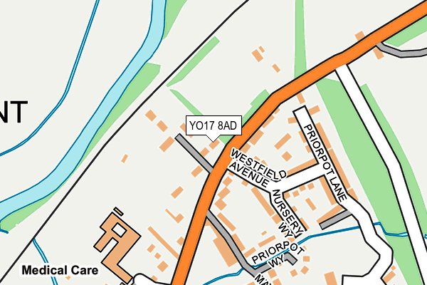 YO17 8AD map - OS OpenMap – Local (Ordnance Survey)