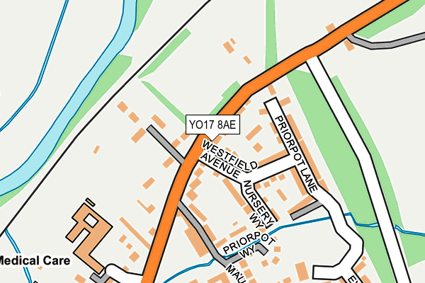 YO17 8AE map - OS OpenMap – Local (Ordnance Survey)