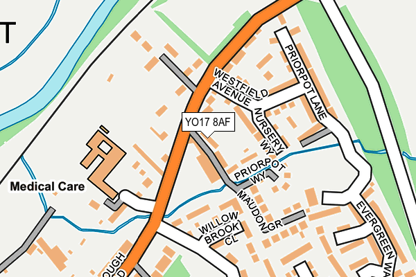 YO17 8AF map - OS OpenMap – Local (Ordnance Survey)