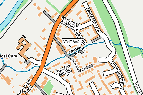 YO17 8AQ map - OS OpenMap – Local (Ordnance Survey)