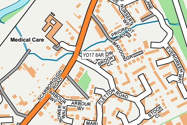 YO17 8AR map - OS OpenMap – Local (Ordnance Survey)