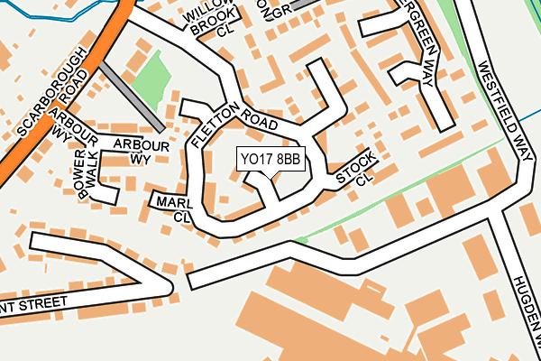 YO17 8BB map - OS OpenMap – Local (Ordnance Survey)