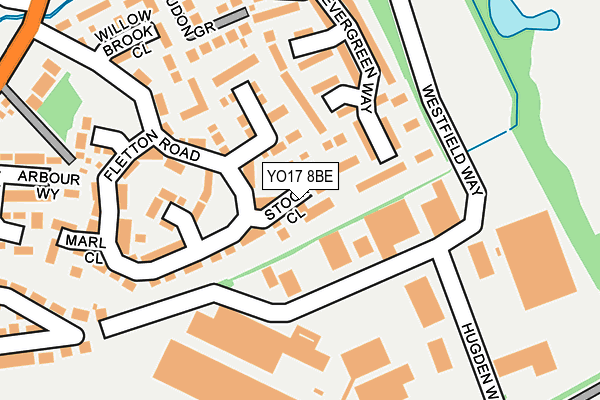 YO17 8BE map - OS OpenMap – Local (Ordnance Survey)