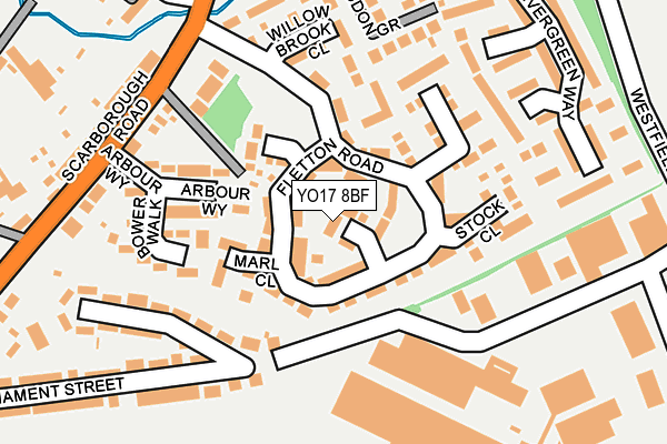 YO17 8BF map - OS OpenMap – Local (Ordnance Survey)