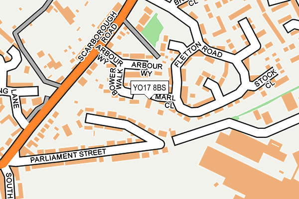 YO17 8BS map - OS OpenMap – Local (Ordnance Survey)
