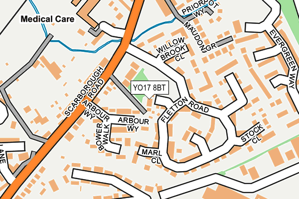 YO17 8BT map - OS OpenMap – Local (Ordnance Survey)