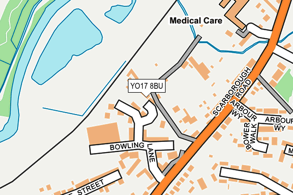 YO17 8BU map - OS OpenMap – Local (Ordnance Survey)