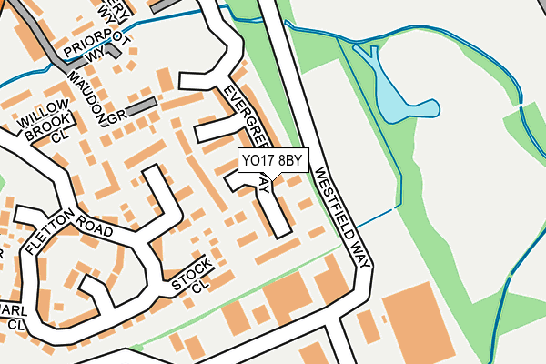 YO17 8BY map - OS OpenMap – Local (Ordnance Survey)