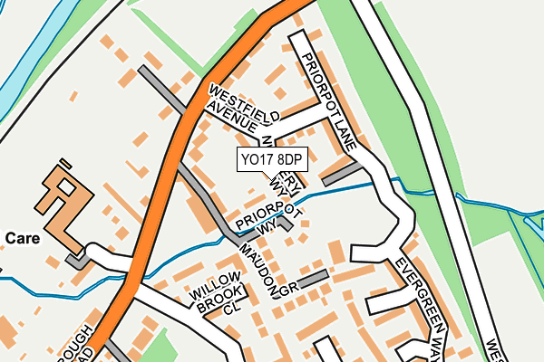 YO17 8DP map - OS OpenMap – Local (Ordnance Survey)