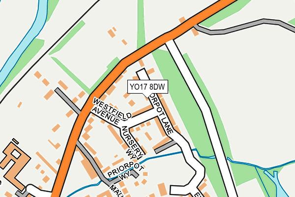 YO17 8DW map - OS OpenMap – Local (Ordnance Survey)
