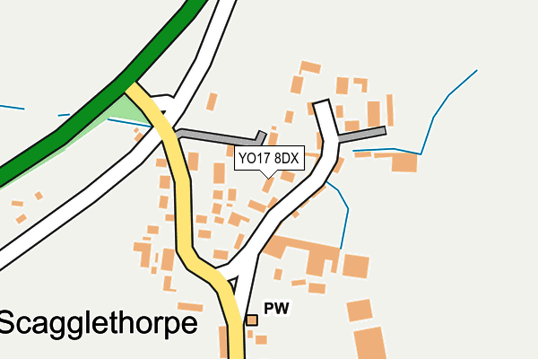 YO17 8DX map - OS OpenMap – Local (Ordnance Survey)