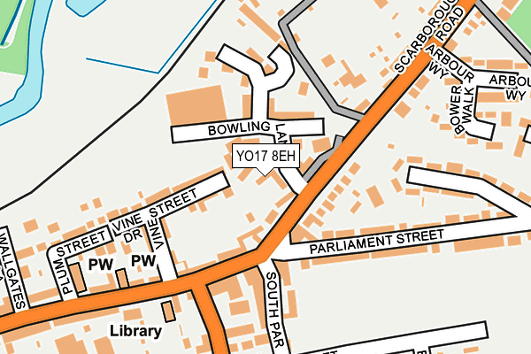 YO17 8EH map - OS OpenMap – Local (Ordnance Survey)