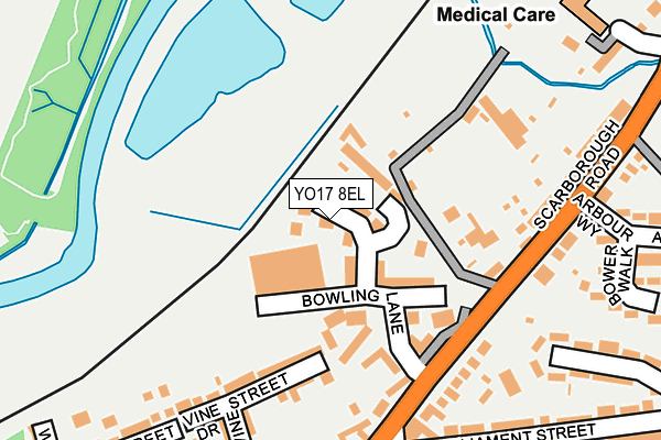 YO17 8EL map - OS OpenMap – Local (Ordnance Survey)