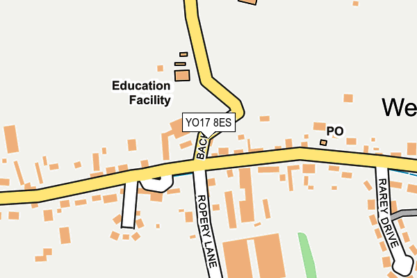 YO17 8ES map - OS OpenMap – Local (Ordnance Survey)