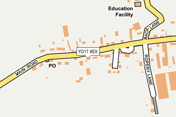 YO17 8EX map - OS OpenMap – Local (Ordnance Survey)