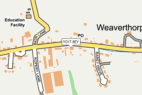 YO17 8EY map - OS OpenMap – Local (Ordnance Survey)