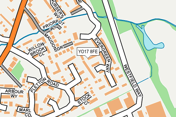 YO17 8FE map - OS OpenMap – Local (Ordnance Survey)
