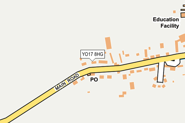 YO17 8HG map - OS OpenMap – Local (Ordnance Survey)
