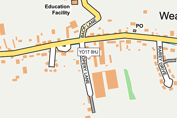 YO17 8HJ map - OS OpenMap – Local (Ordnance Survey)
