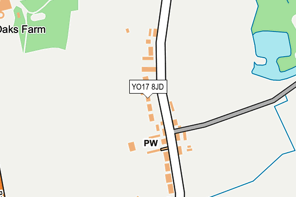 YO17 8JD map - OS OpenMap – Local (Ordnance Survey)