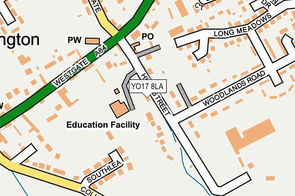 YO17 8LA map - OS OpenMap – Local (Ordnance Survey)