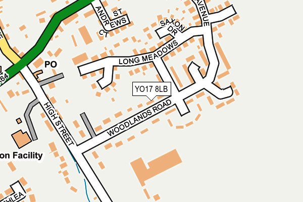 YO17 8LB map - OS OpenMap – Local (Ordnance Survey)
