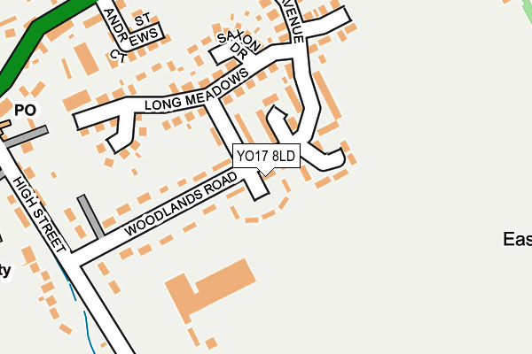 YO17 8LD map - OS OpenMap – Local (Ordnance Survey)