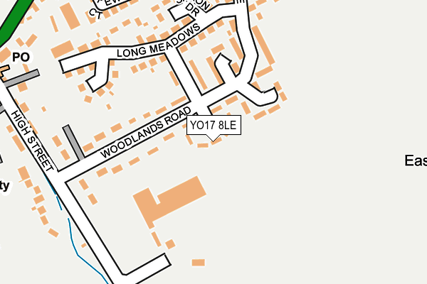 YO17 8LE map - OS OpenMap – Local (Ordnance Survey)