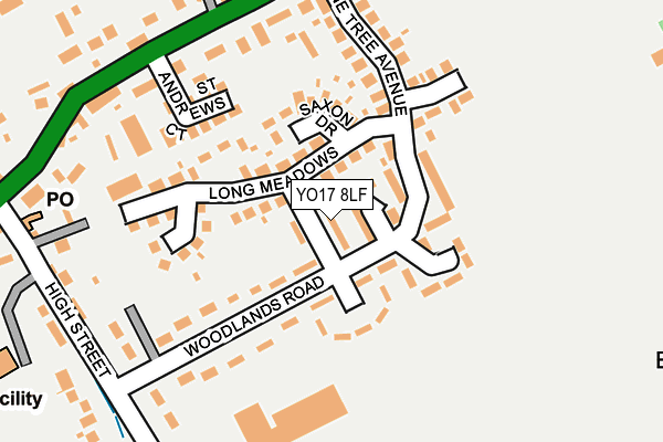 YO17 8LF map - OS OpenMap – Local (Ordnance Survey)