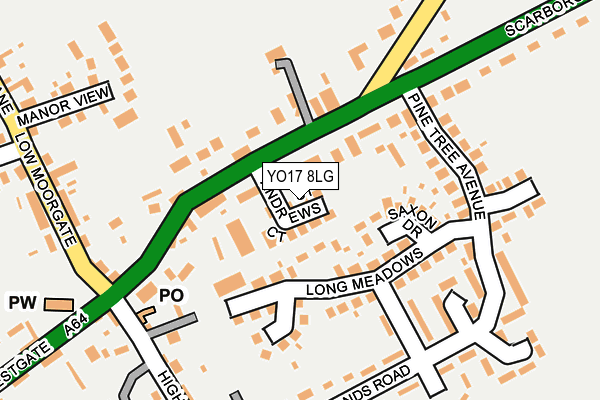 YO17 8LG map - OS OpenMap – Local (Ordnance Survey)