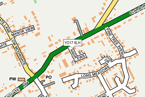 YO17 8LH map - OS OpenMap – Local (Ordnance Survey)