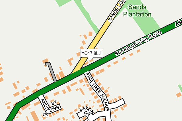 YO17 8LJ map - OS OpenMap – Local (Ordnance Survey)
