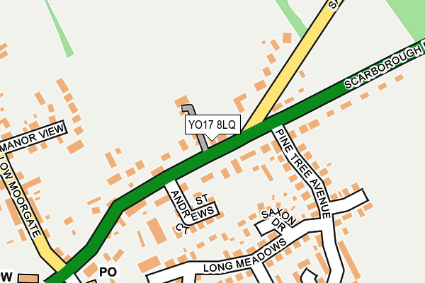 YO17 8LQ map - OS OpenMap – Local (Ordnance Survey)