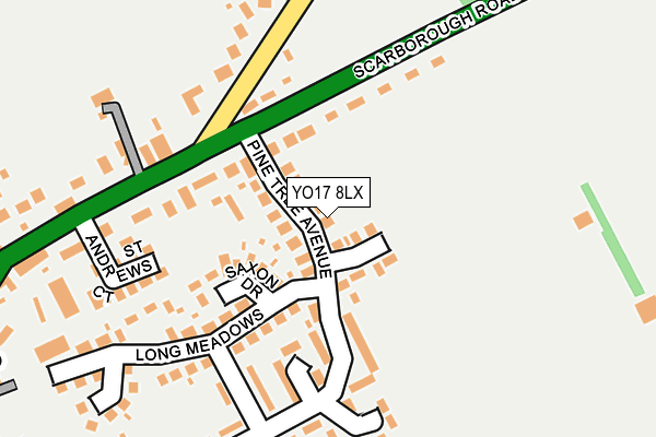 YO17 8LX map - OS OpenMap – Local (Ordnance Survey)