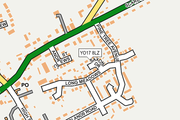 YO17 8LZ map - OS OpenMap – Local (Ordnance Survey)