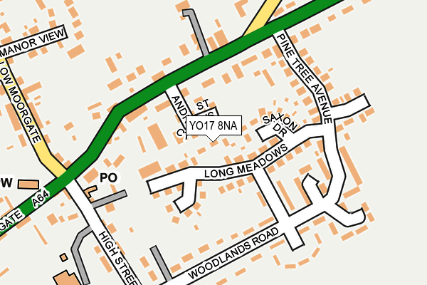 YO17 8NA map - OS OpenMap – Local (Ordnance Survey)