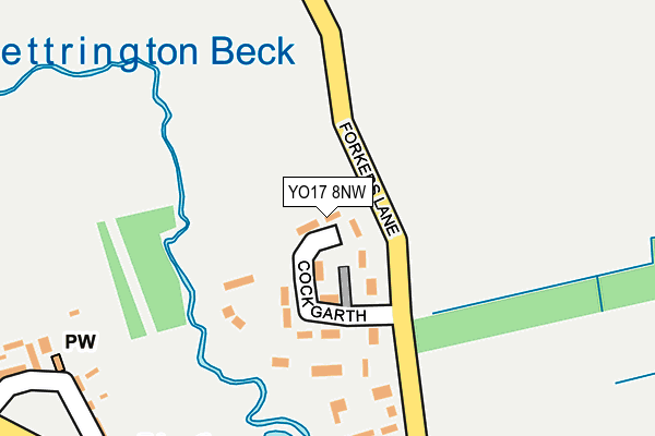 YO17 8NW map - OS OpenMap – Local (Ordnance Survey)