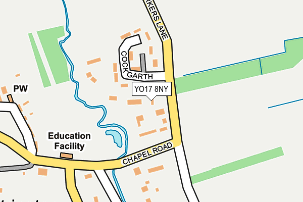 YO17 8NY map - OS OpenMap – Local (Ordnance Survey)