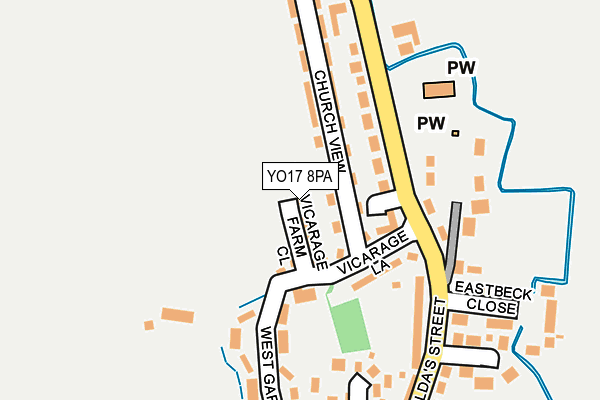 YO17 8PA map - OS OpenMap – Local (Ordnance Survey)