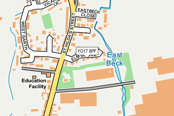 YO17 8PF map - OS OpenMap – Local (Ordnance Survey)