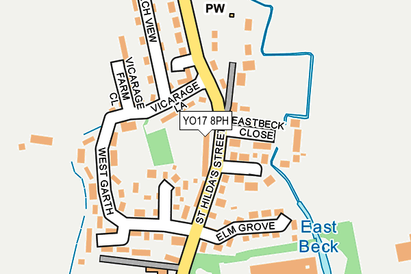 YO17 8PH map - OS OpenMap – Local (Ordnance Survey)