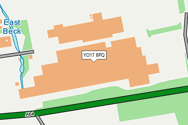 YO17 8PQ map - OS OpenMap – Local (Ordnance Survey)