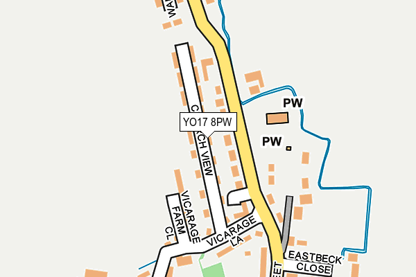 YO17 8PW map - OS OpenMap – Local (Ordnance Survey)